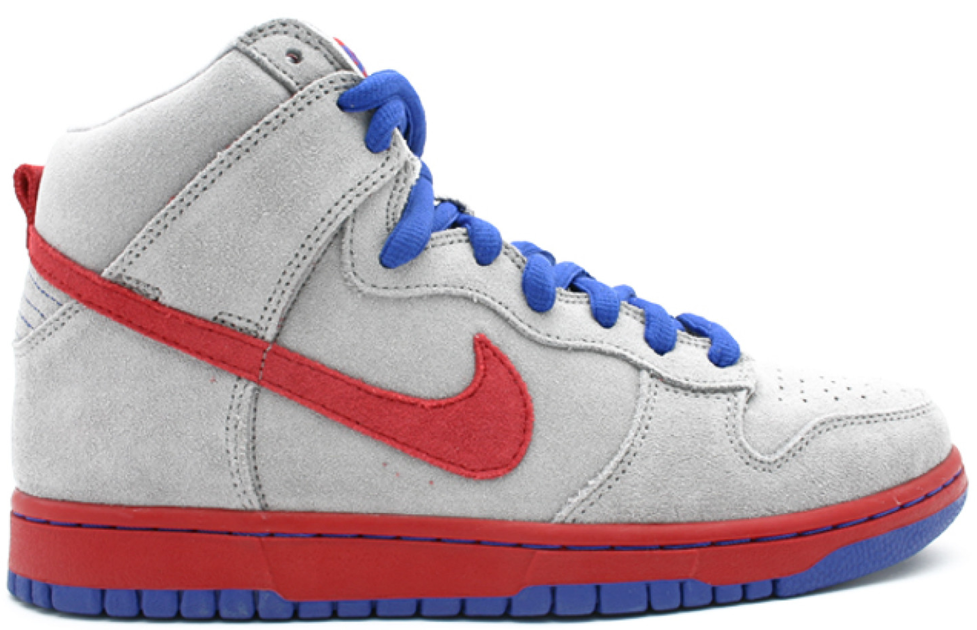 nike dunk high red and grey