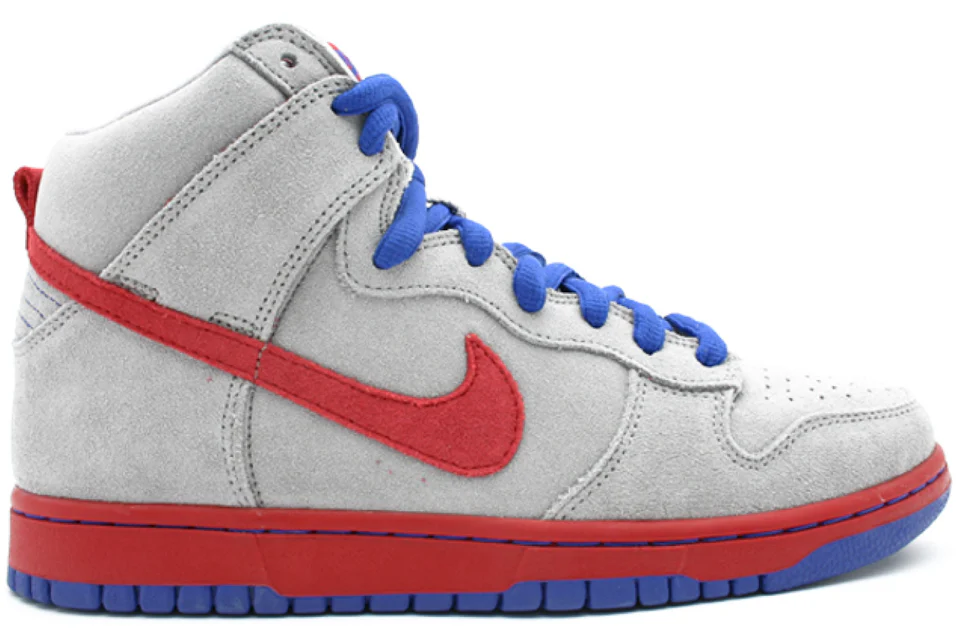 Nike SB Dunk High Medium Grey Varsity Red Old Royal