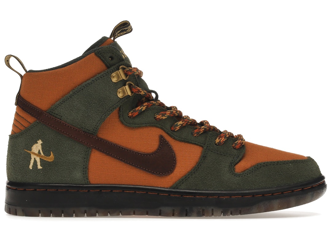 Pre-owned Nike Sb Dunk High Pass~port Work Boots In Army Green/brown/black