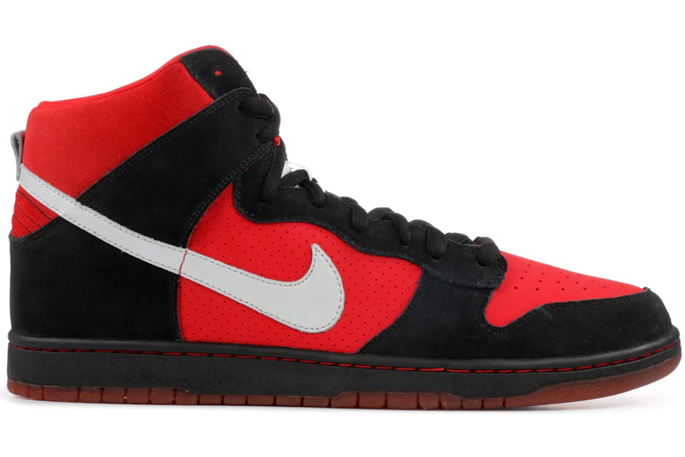 Nike SB Dunk High Sport Red Metallic Platinum Men's - 305050-601 - US