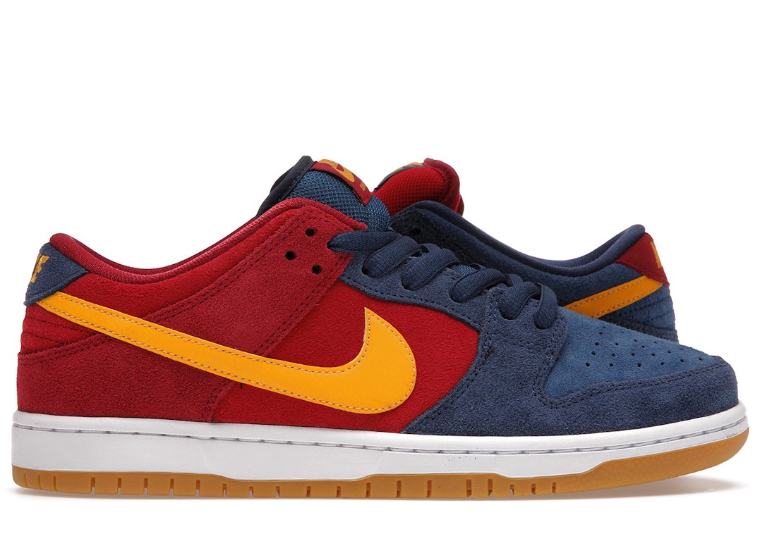 Pre-owned Nike Sb Dunk Low Barcelona In Maroon/navy-gold
