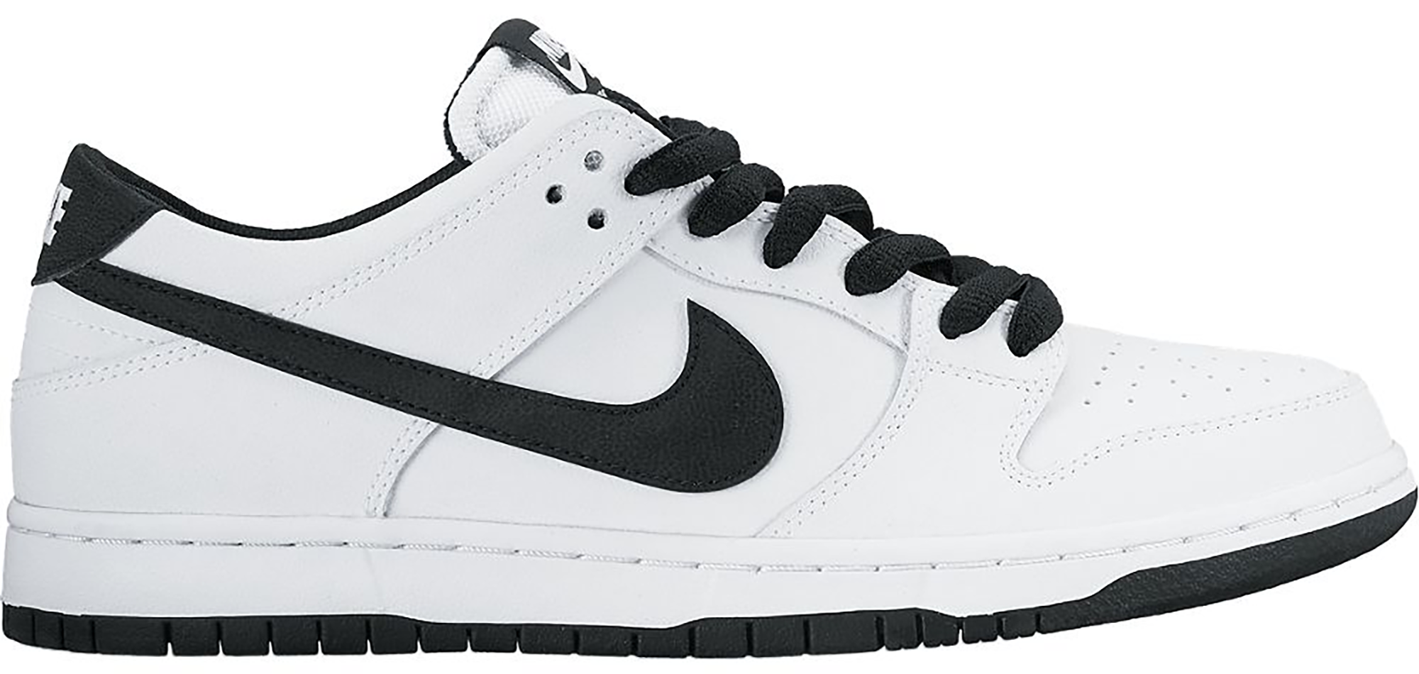 nike black and white low dunks