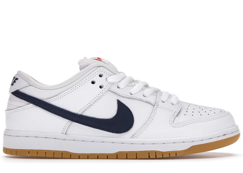 Nike SB Dunk Low Orange Label White Navy