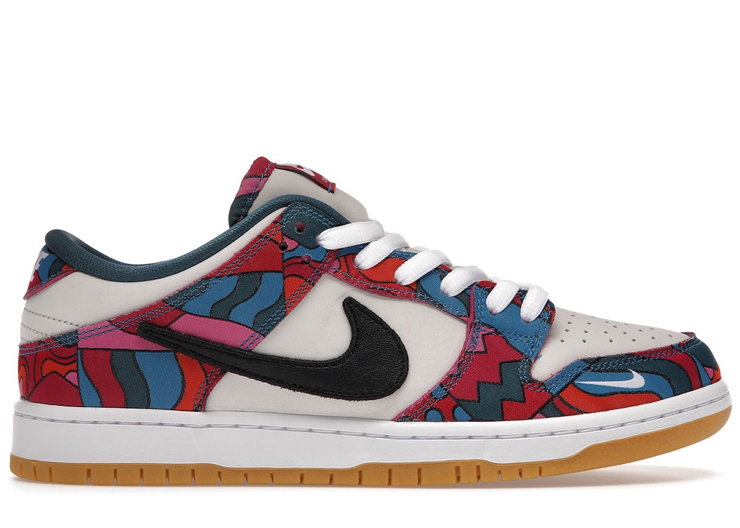 Pre-owned Nike Sb Dunk Low Pro Parra Abstract Art (2021) In Fire Pink/gym Red-mocha-white-royal Blue-black