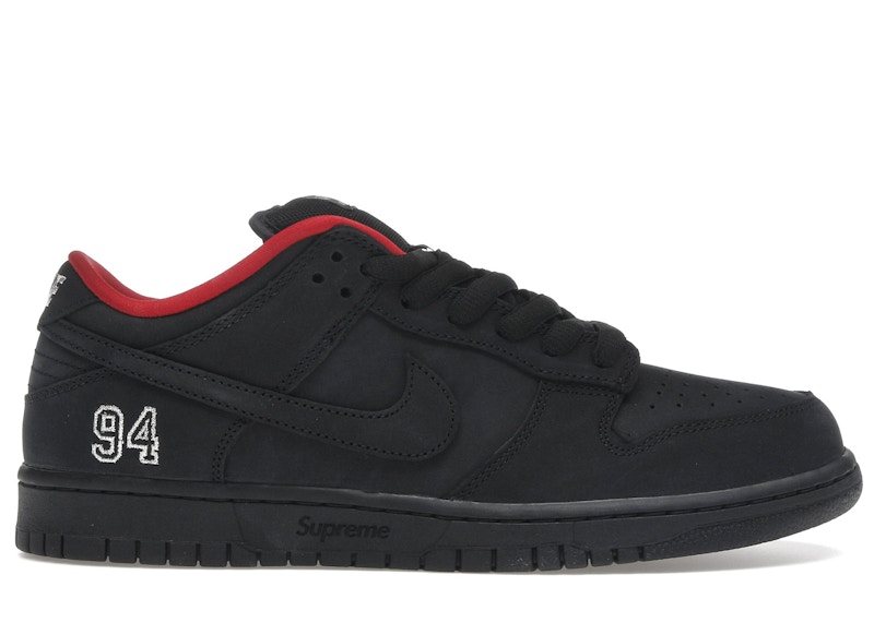 Nike SB Dunk Low Supreme 94 Black Men's - HQ8487-001 - US