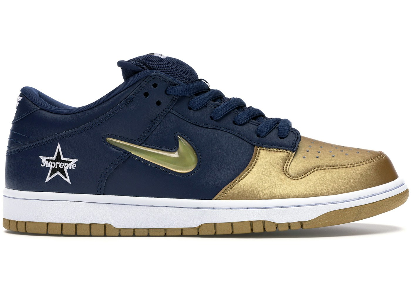 Nike SB Dunk Low Supreme Jewel Swoosh Gold - CK3480-700