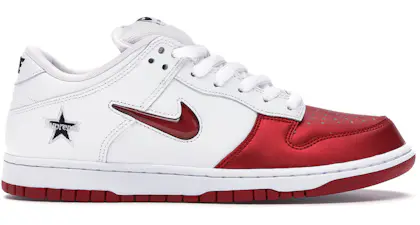 Nike SB Dunk Low Supreme Jewel Swoosh Silver Men's - CK3480-001 - US