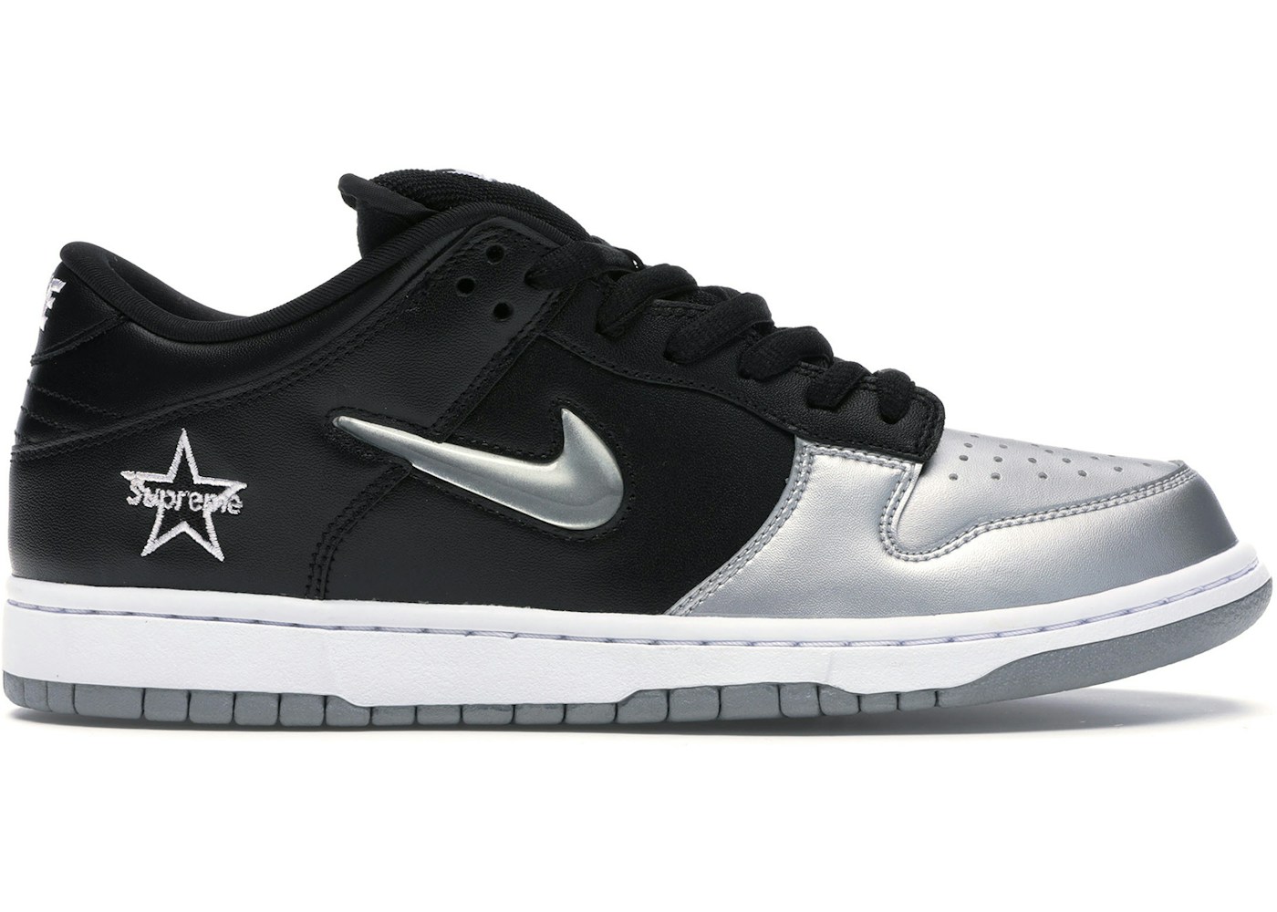 Nike Sb Dunk Low Supreme Jewel Swoosh Silver Ck3480 001 Nike Sb Dunk Low Supreme Jewel Swoosh Silver Ck3480 001