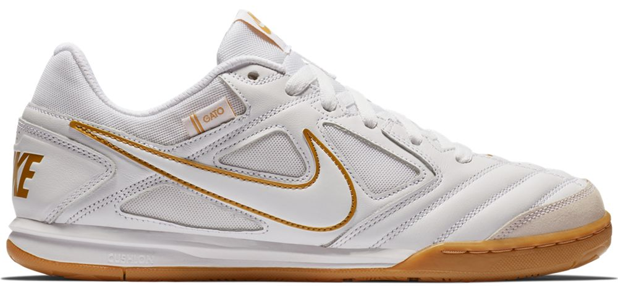 white and gold nike