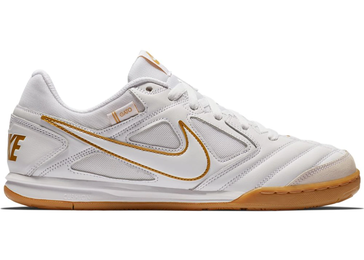 Nike SB Gato White Metallic Gold Men s AT4607 100 US