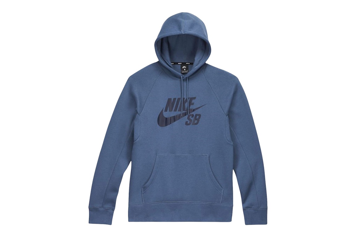 Pre-owned Nike Sb Icon Pullover Skate Hoodie Blue