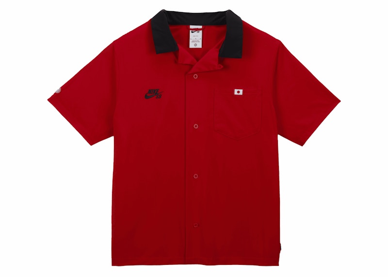 Nike SB Olympics 2024 Japan S/S Bowler Shirt Red/White (Asia Sizing) Men's  - SS24 - US