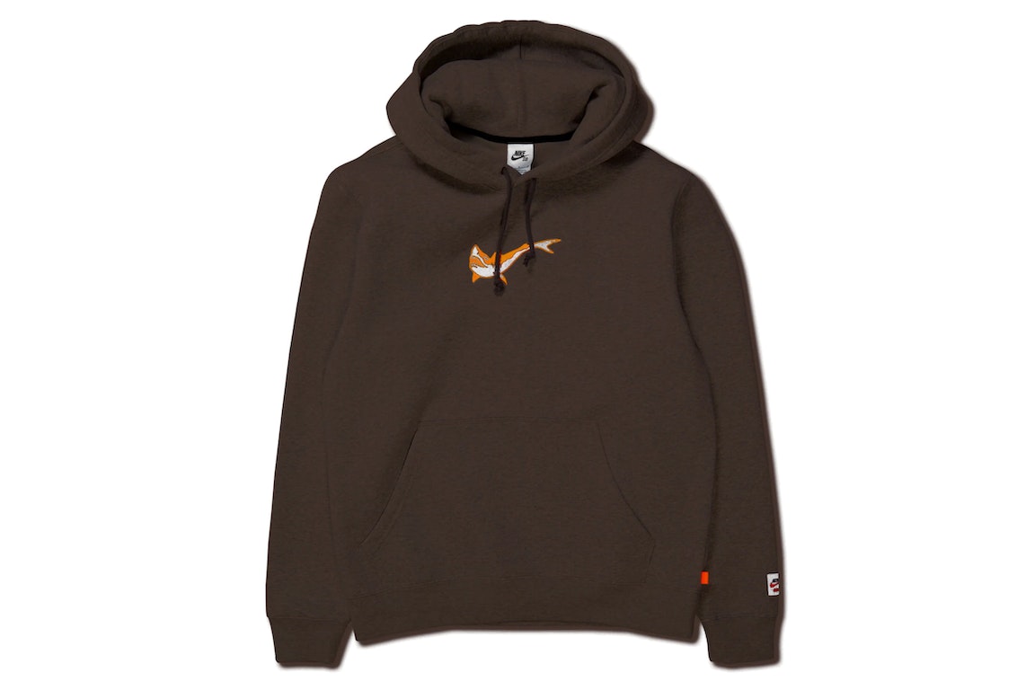 Pre-owned Nike Sb Orange Label X Oski Fleece Skate Hoodie Baroque Brown