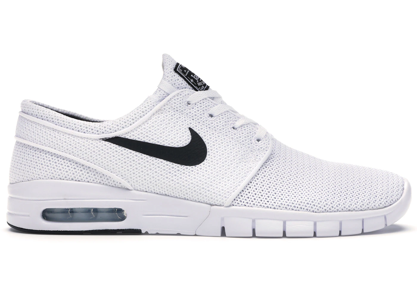 Nike sb stefan janoski max black  and  white shoes Clearance