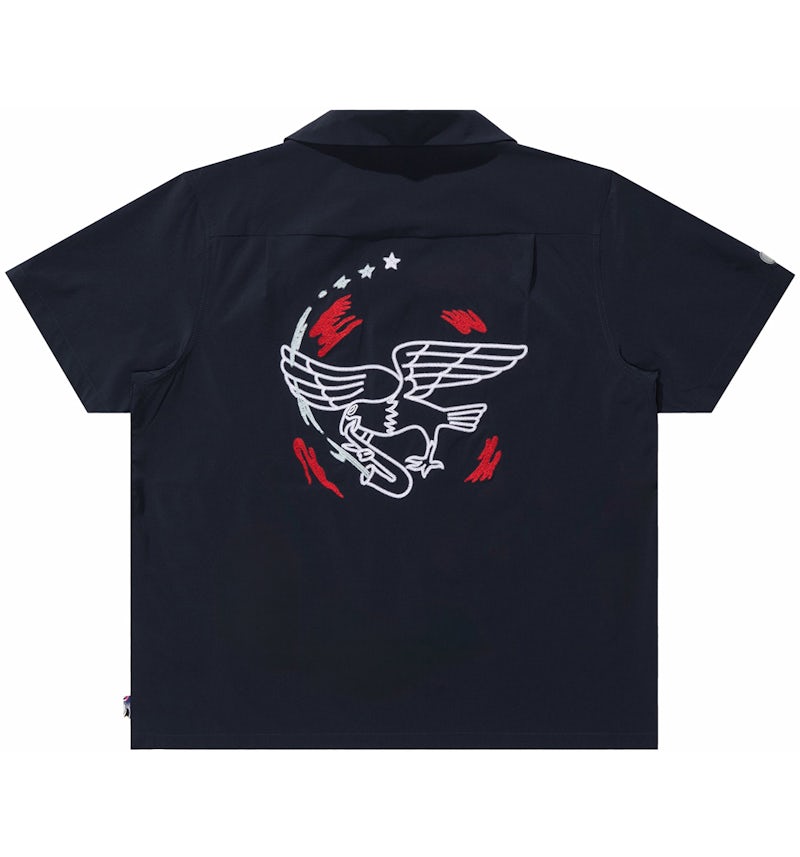 Nike SB Team USA Olympics S/S Bowler Shirt Obsidian/White Men's