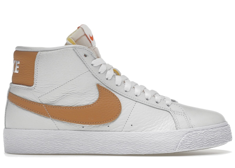 Nike SB Zoom Blazer Mid ISO White Light Cognac Men's - DH0587-100