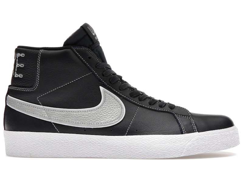 Nike SB Zoom Blazer Mid Mason Silva Dark Obsidian Metallic Silver