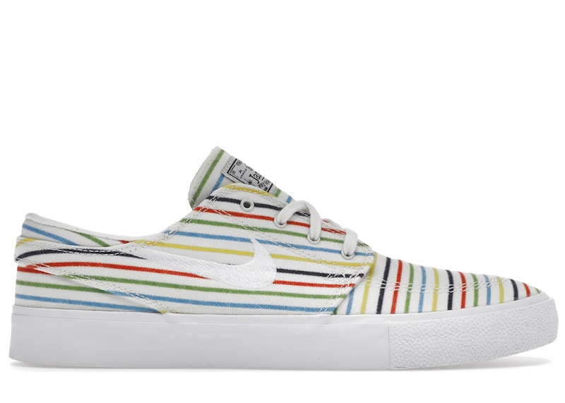 Nike SB Zoom Stefan Janoski Canvas Multi-Color Pinstripes Men's