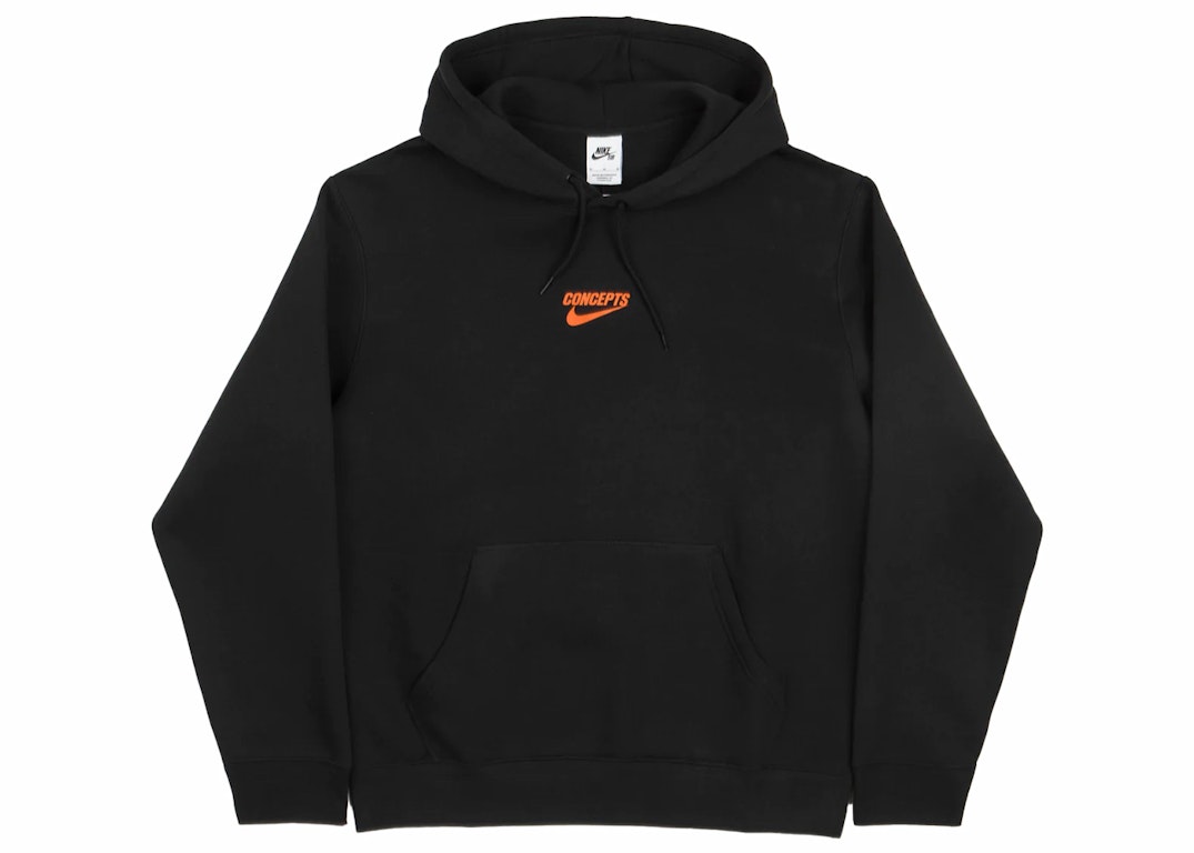 Pre-owned Nike Sb X Concepts Hoodie (asia Sizing) Black/orange