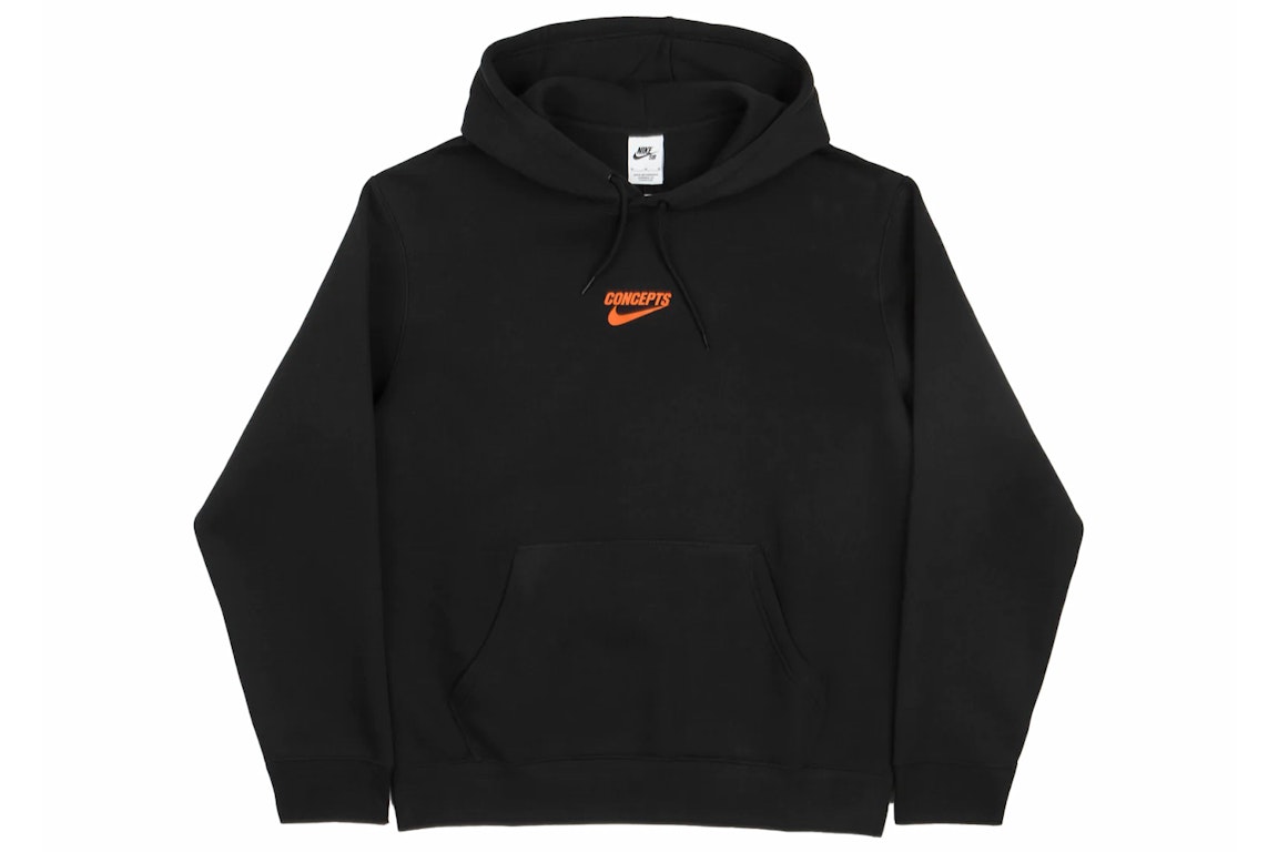 Pre-owned Nike Sb X Concepts Hoodie (asia Sizing) Black/orange