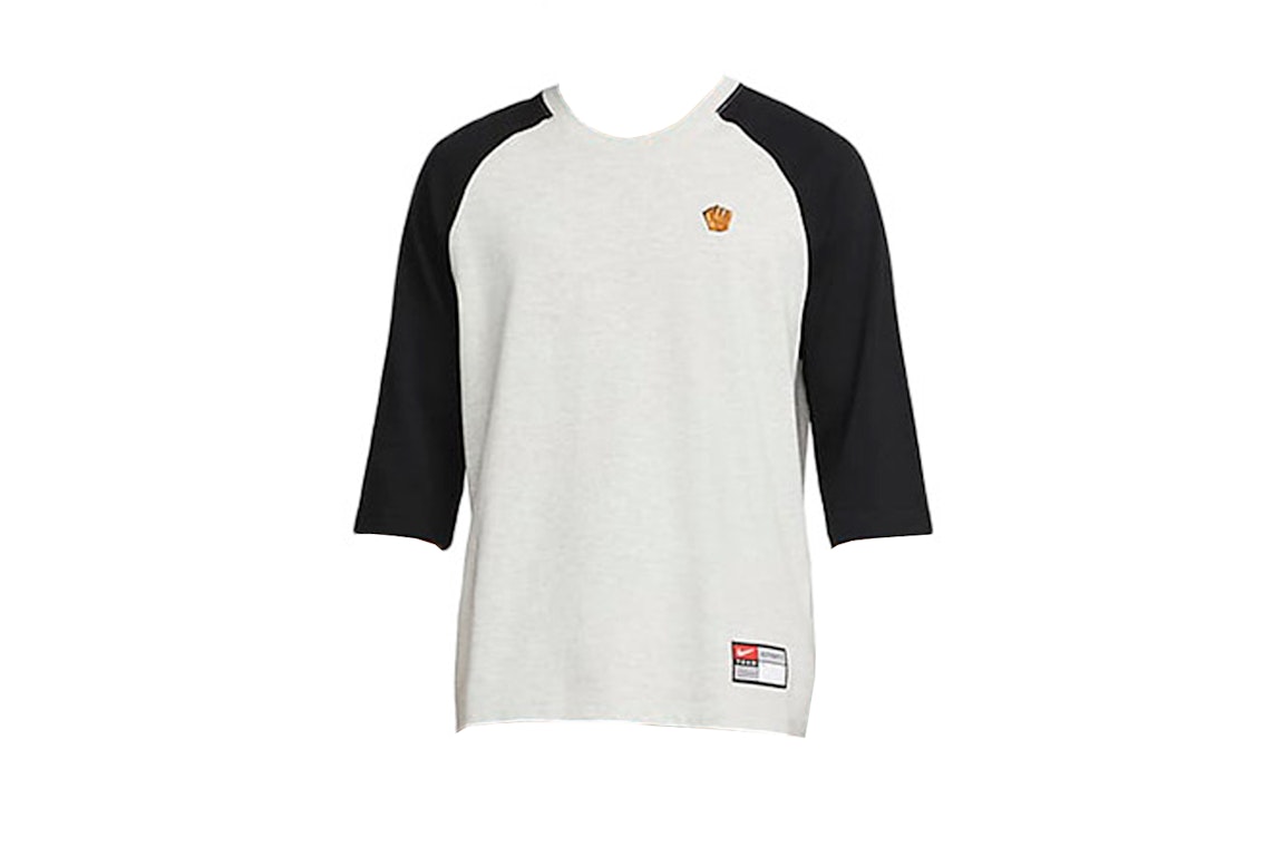 Pre-owned Nike Sb X Mlb Skate Raglan Mitt Logo T-shirt Grey Heather/black