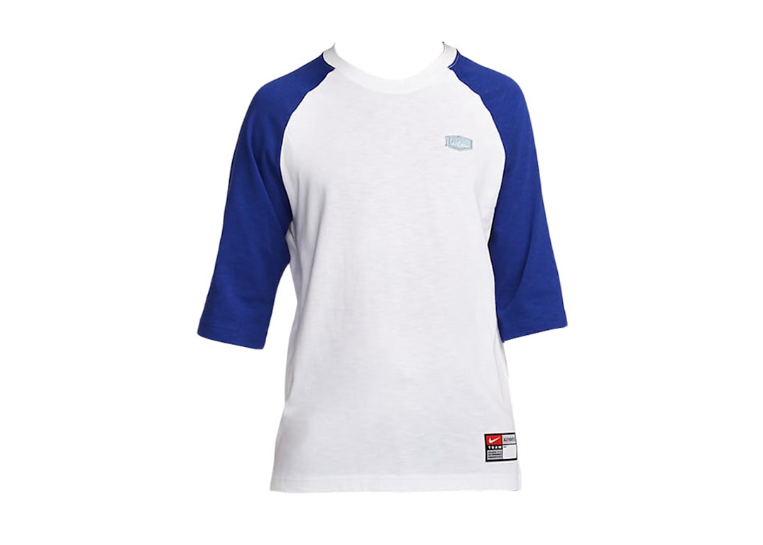 Pre-owned Nike Sb X Mlb Skate Raglan T-shirt White/deep Royal Blue