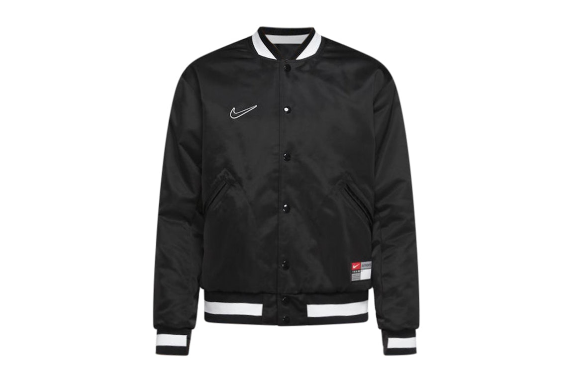 Pre-owned Nike Sb X Mlb Varsity Skate Jacket Black/black/white/white