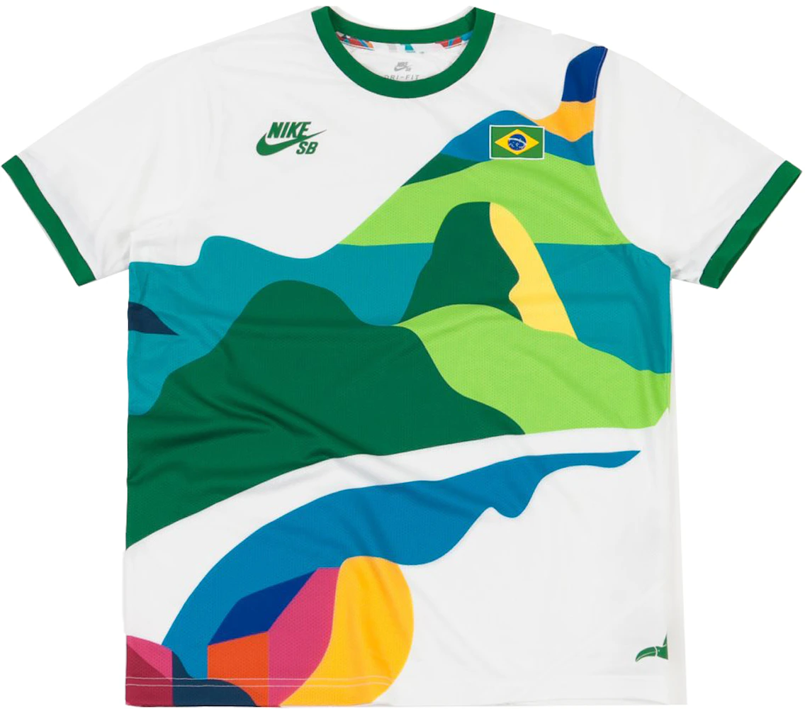 Nike SB x Brazil Federation Kit Crew Jersey (Asia Sizing) White/Clover - FW21 Men's - US