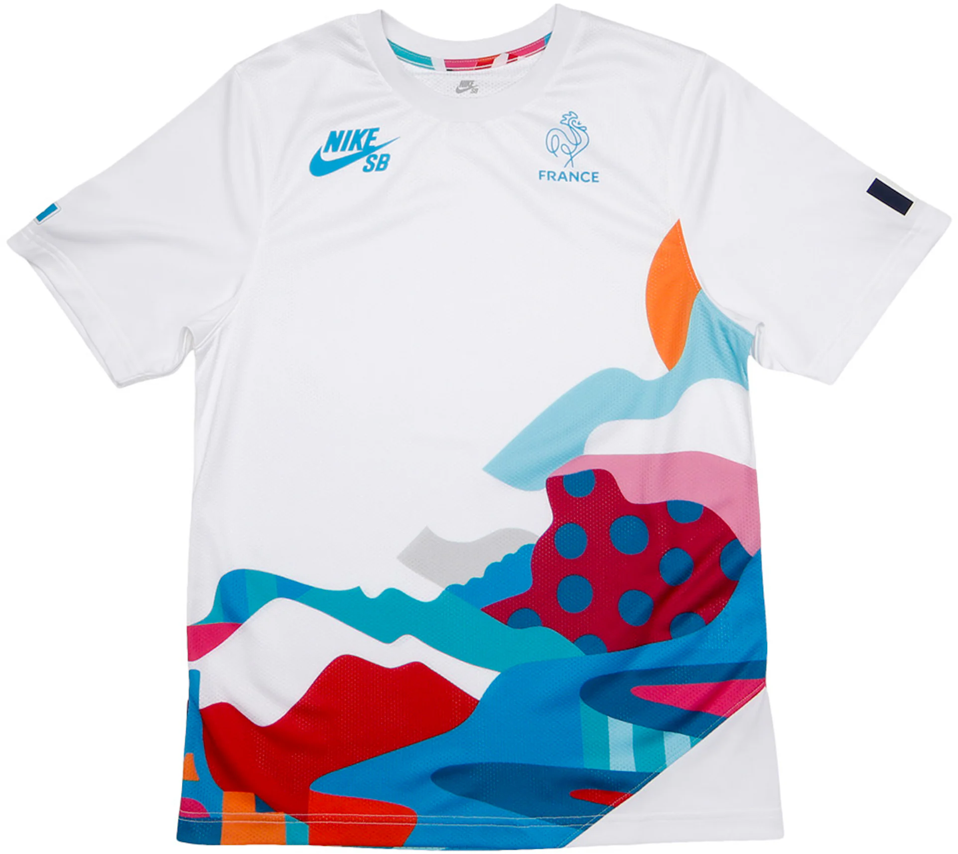 Nike SB x Parra France Federation Kit Crew Jersey White/Neptune Blue Men's  - FW21 - GB