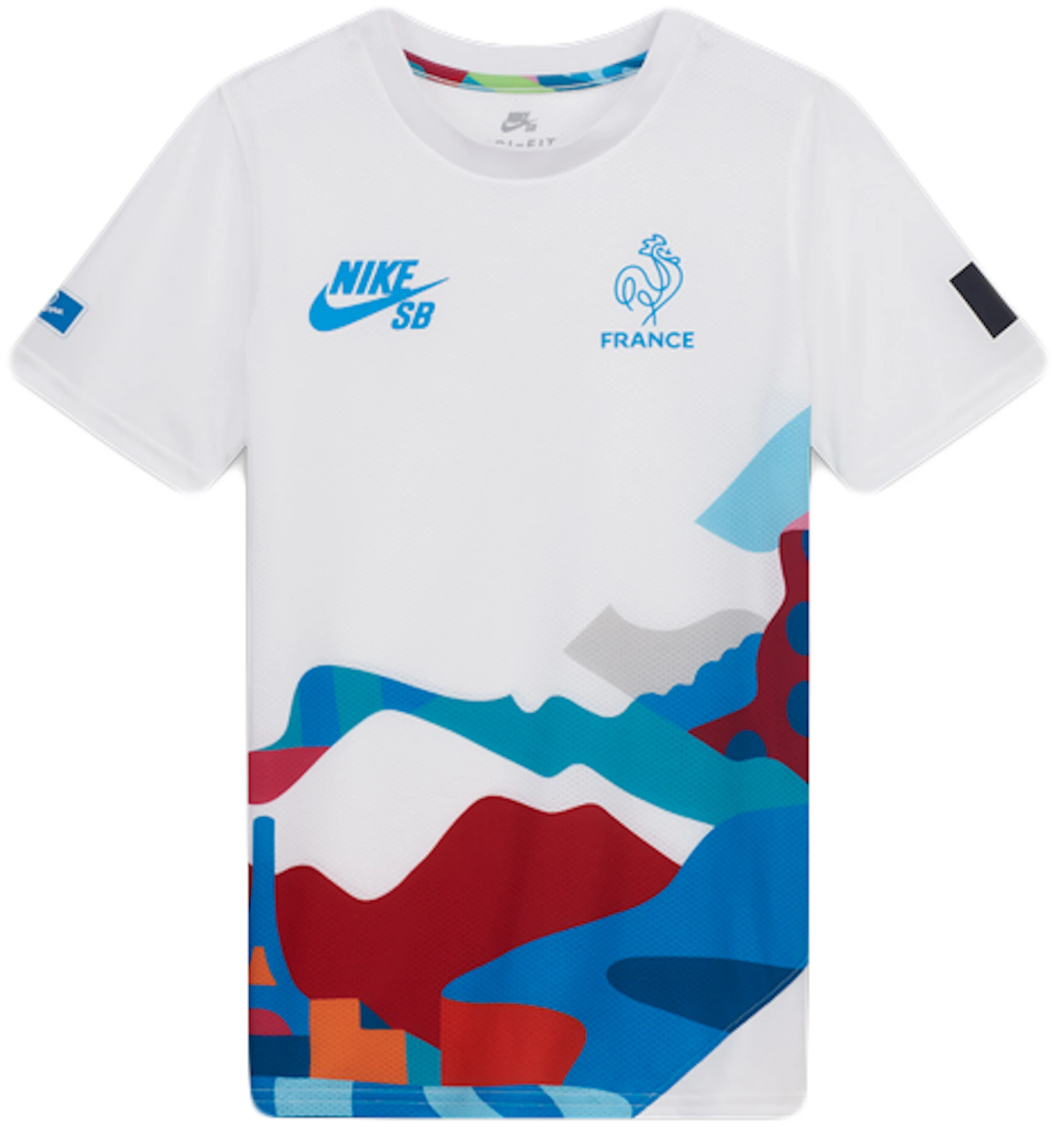 Nike SB x Parra France Federation Kit Crew (Youth) Jersey White/Neptune Blue FW21 - ES