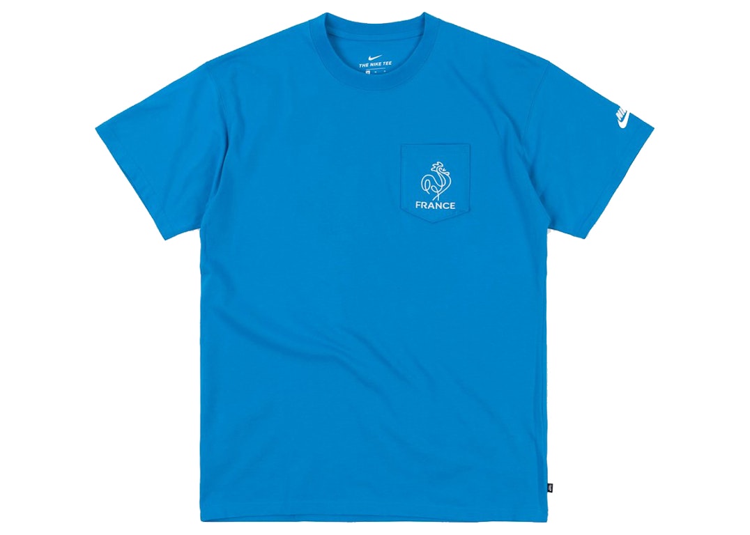 Pre-owned Nike Sb X Parra France Federation Kit T-shirt Neptune Blue/white