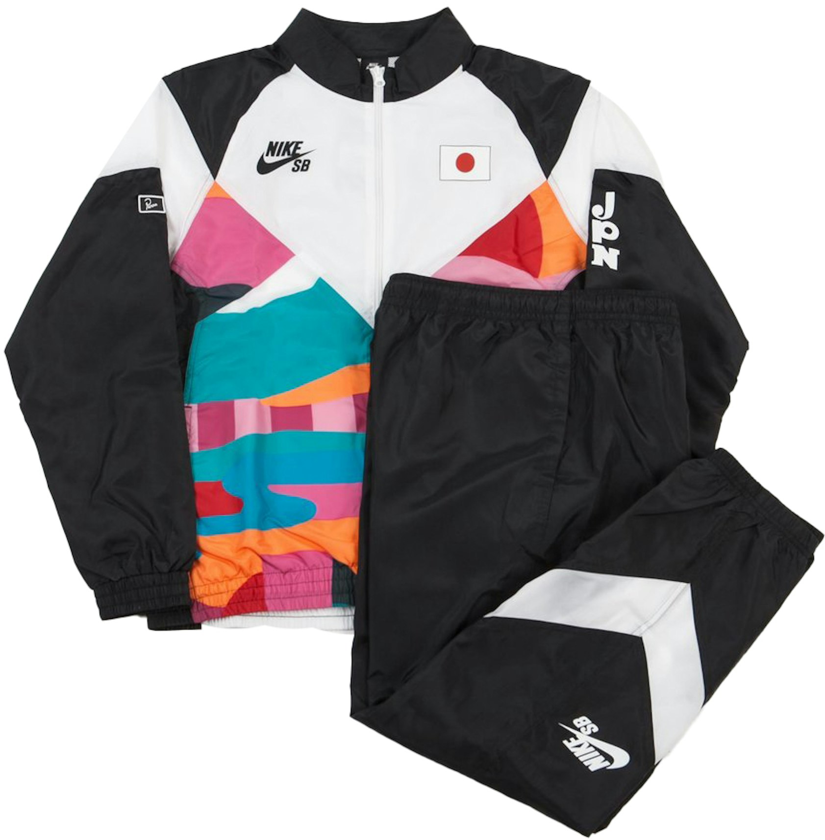 Nike SB Parra Japan Federation Kit Skate Tracksuit Black/White - FW21 Hombre - US