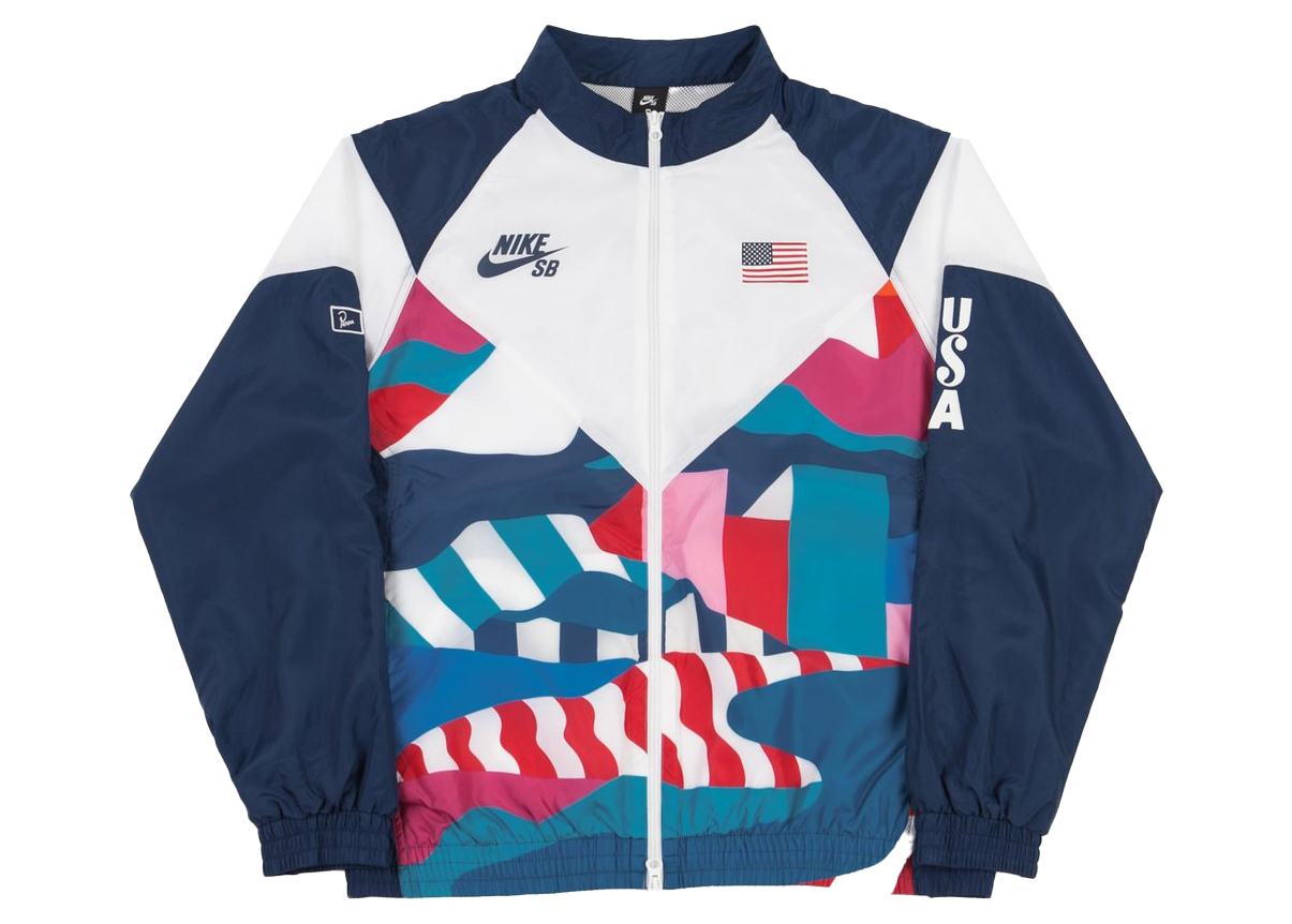 Nike SB x Parra USA Federation Kit Skate Tracksuit (Asia Sizing) Brave  Blue/White