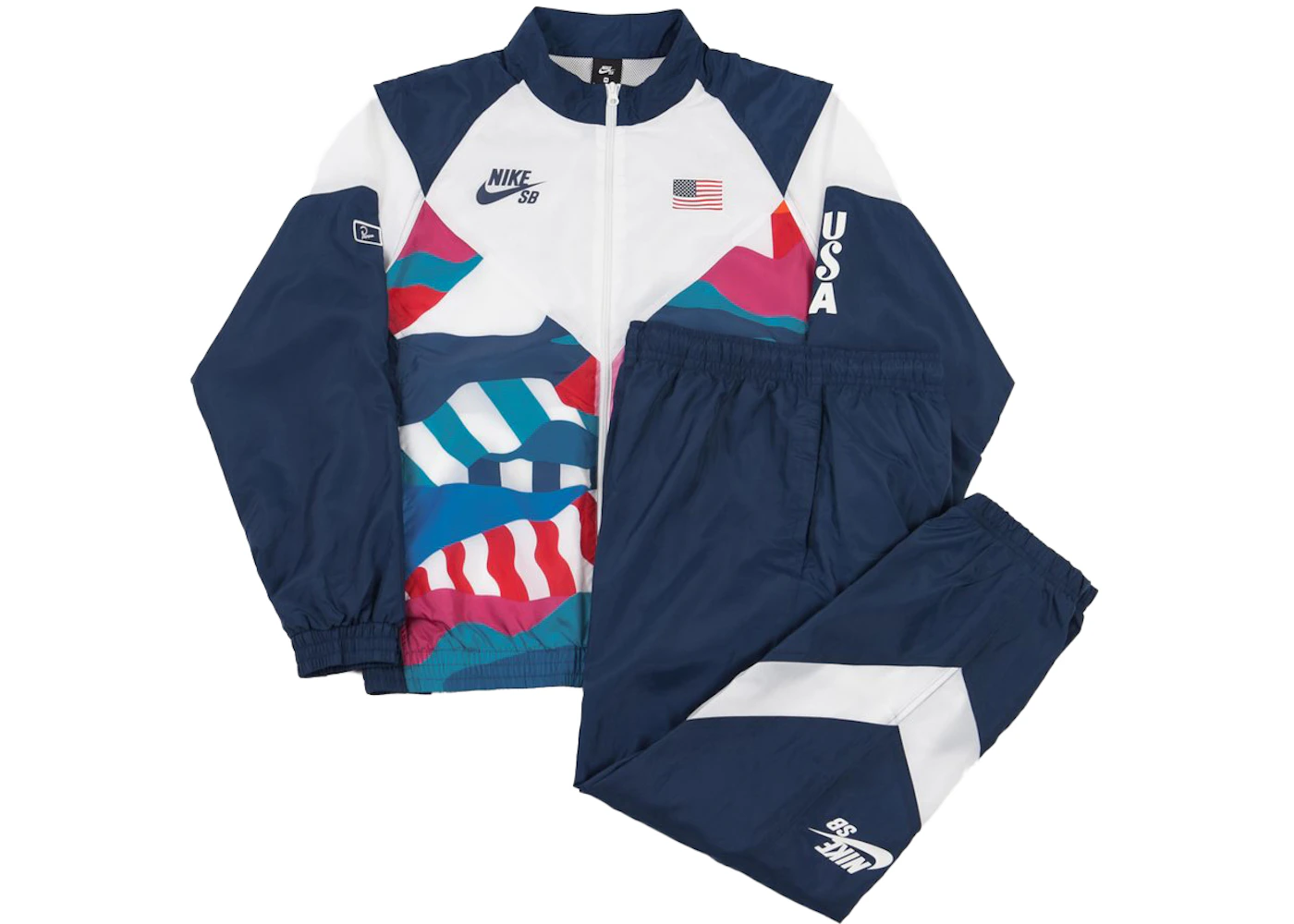 Nike SB x Parra USA Federation Kit Skate Tracksuit Brave Blue