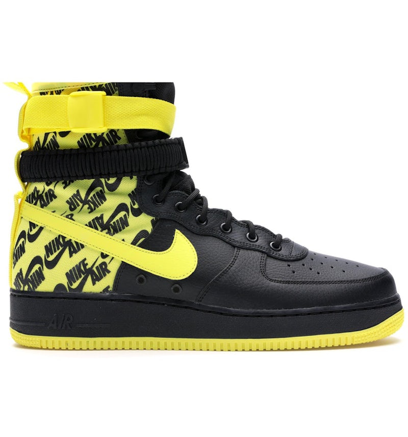 Nike SF Air Force High Black Dynamic Yellow Men's AR1955-001 US