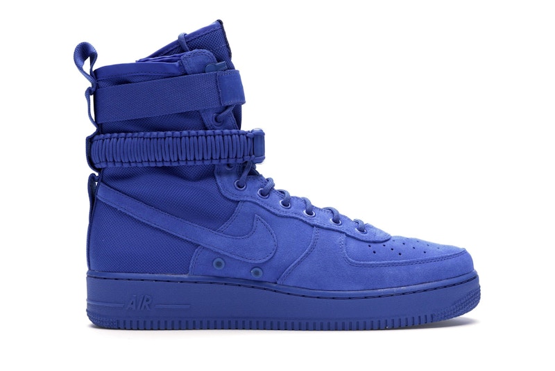 all blue air force ones high top