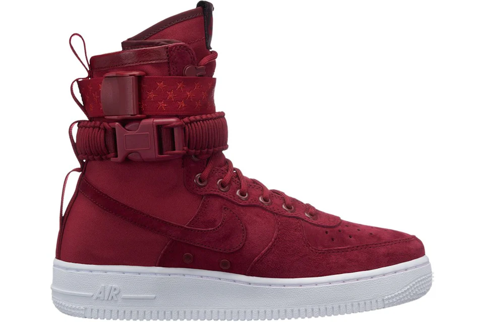 Nike air force 1 high burgundy best sale