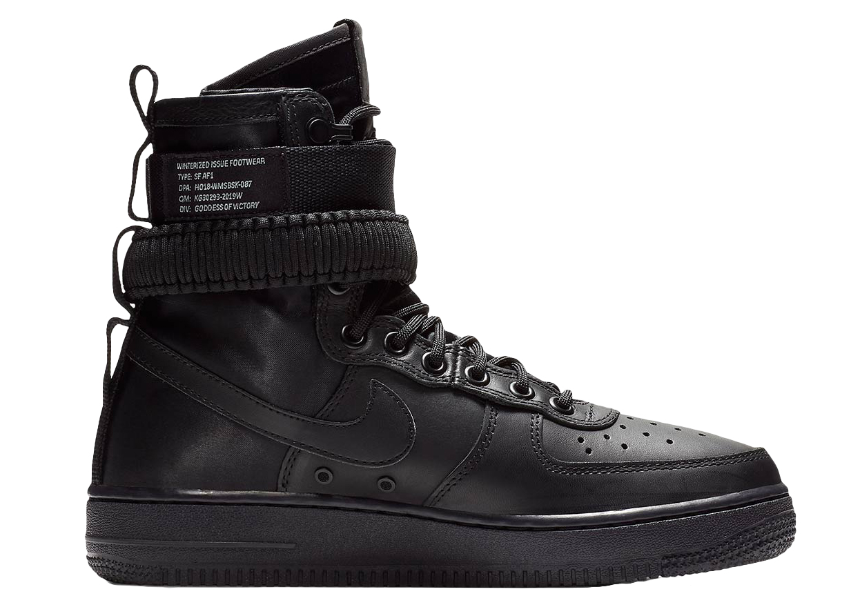 nike air force leather black
