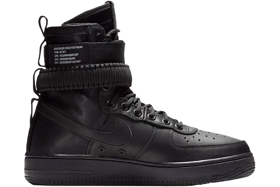 Nike Air Force 1 Triple Black Leather (Women's)