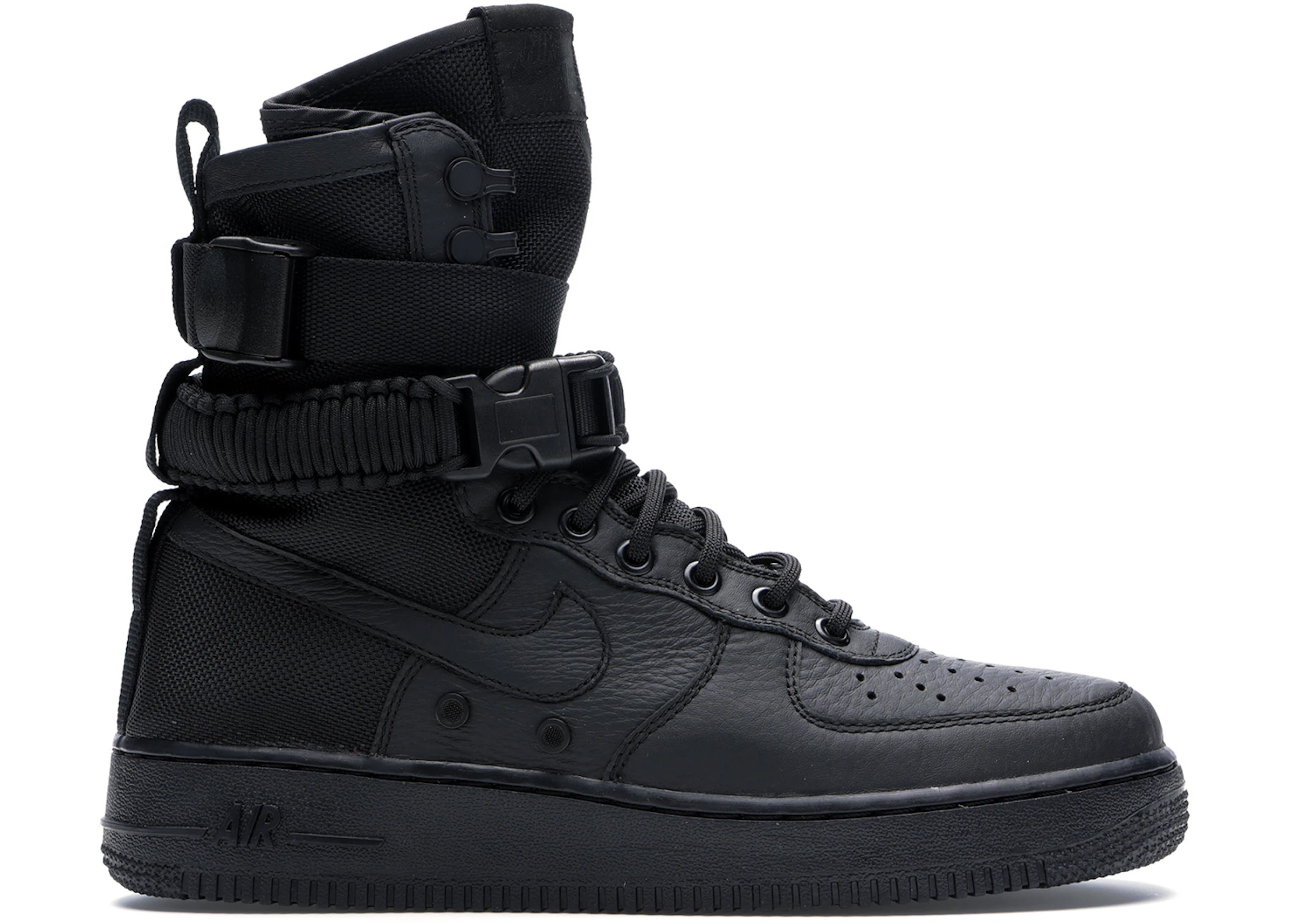 Marked There is a need to demand Nike SF Air Force 1 High Triple Black - 864024-003 - US