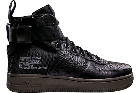 Nike SF Air Force 1 Mid Black Dark Hazel Women s AA3966 003 US