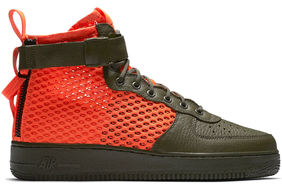 Nike SF Air Force 1 Mid Cargo Khaki Total Crimson Men s AA7345