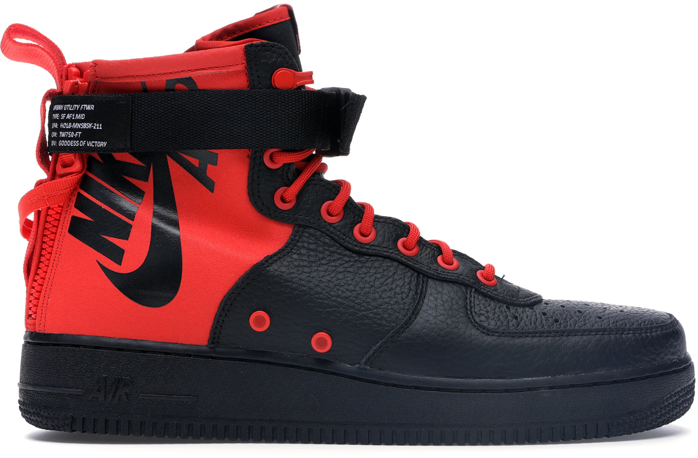 Barocco Af1 Red Black Custom Sneakers