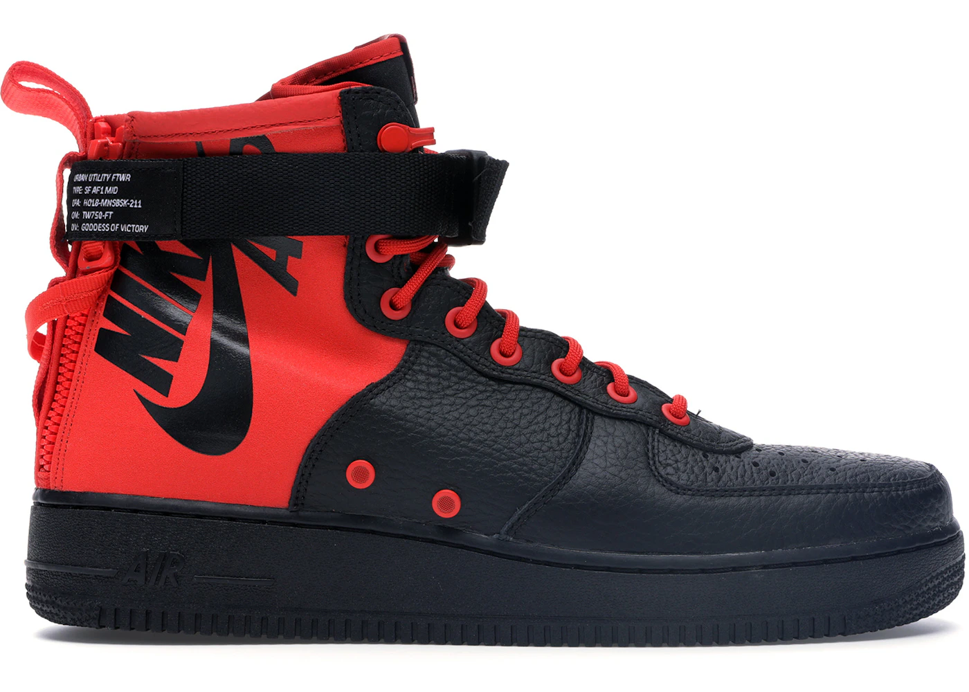 High Top Red And Black Air Force Mid Lv8 Nike Sneaker Air Force
