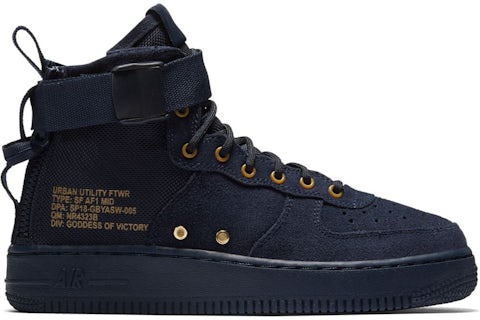 Nike SF Air Force 1 Mid Obsidian Black GS AJ0424 400 US