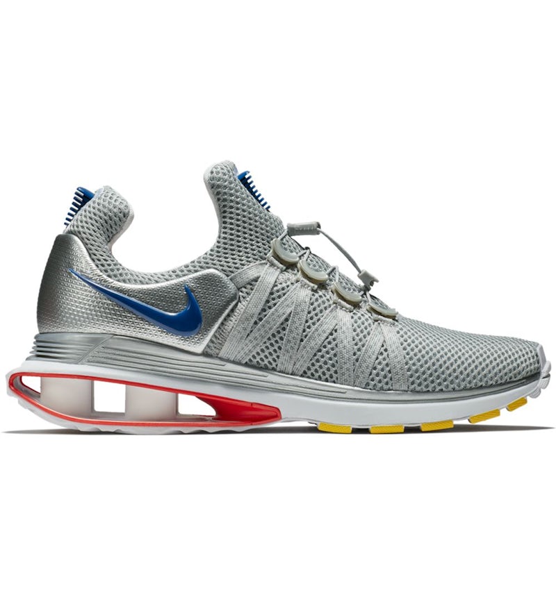 Nike Shox Gravity Metallic Silver Siren Red Gym Blue Men s AR1999 046 US