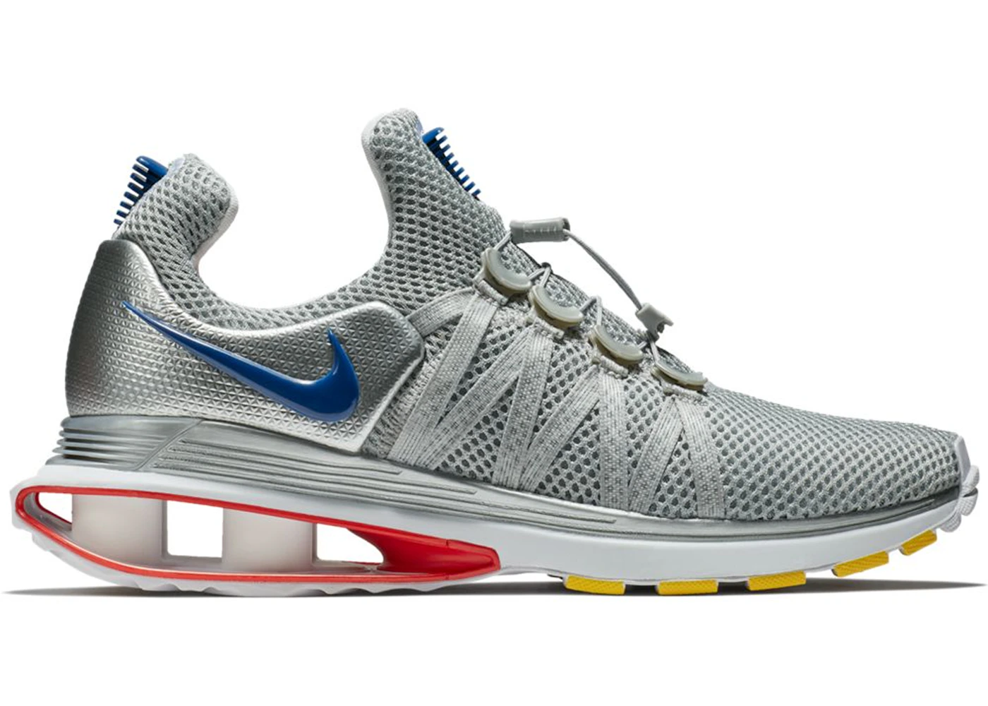 Nike Shox Gravity Metallic Silver Siren Red Gym Blue Men s