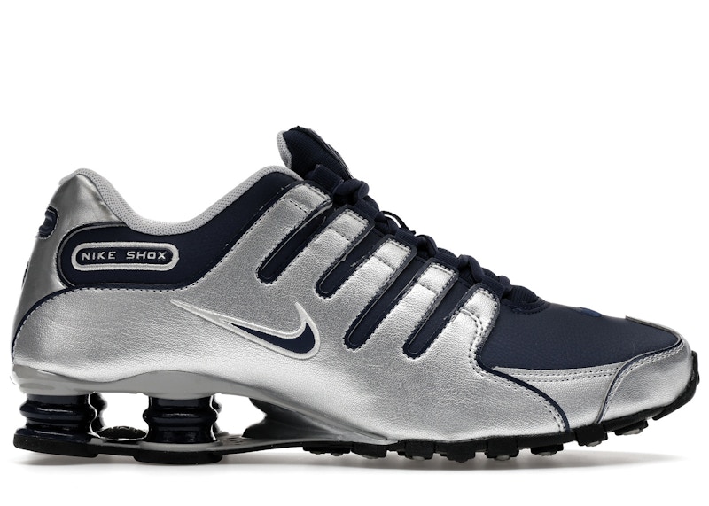 Nike Shox NZ Midnight Navy Metallic Silver Men's - 378341-402 - US