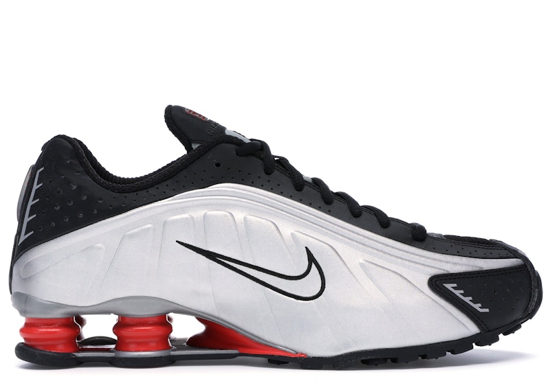 nike shox black and silver