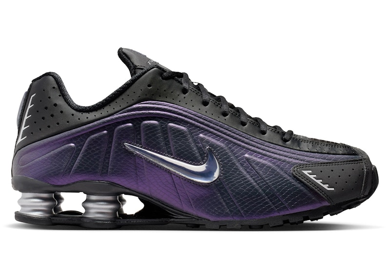 nike shox r4 値下げ交渉可能 Nike Shox R4 Black Metallic Silver Purple Dynasty メンズ - IO4546